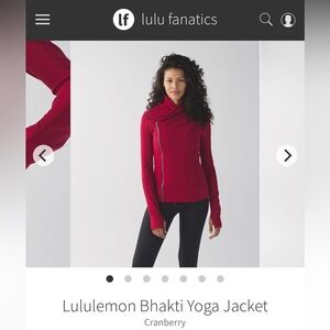Lululemon Bhakti Yoga Jacket Size 12 in Cranberry